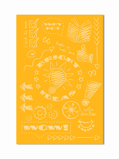 Bright Ideas Yellow Nottai Everyday Paperback Notebook Front Cover