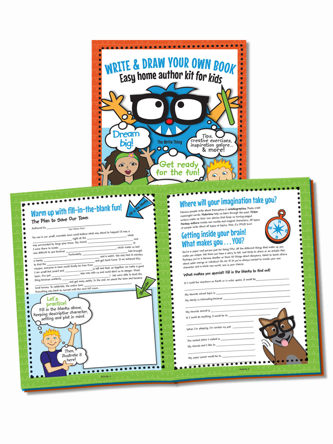 Write & Draw Your Own Book: Easy Home Author Kit For Kids
