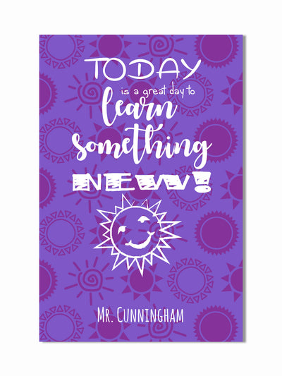 Learn Something New Purple Nottai Education Paperback Notebook Front Cover