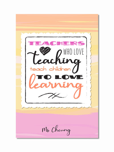 Love Teaching Nottai Education Paperback Notebook Front Cover