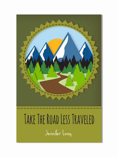 Road Less Traveled Green Nottai Travel Hardcover Journal Front Cover