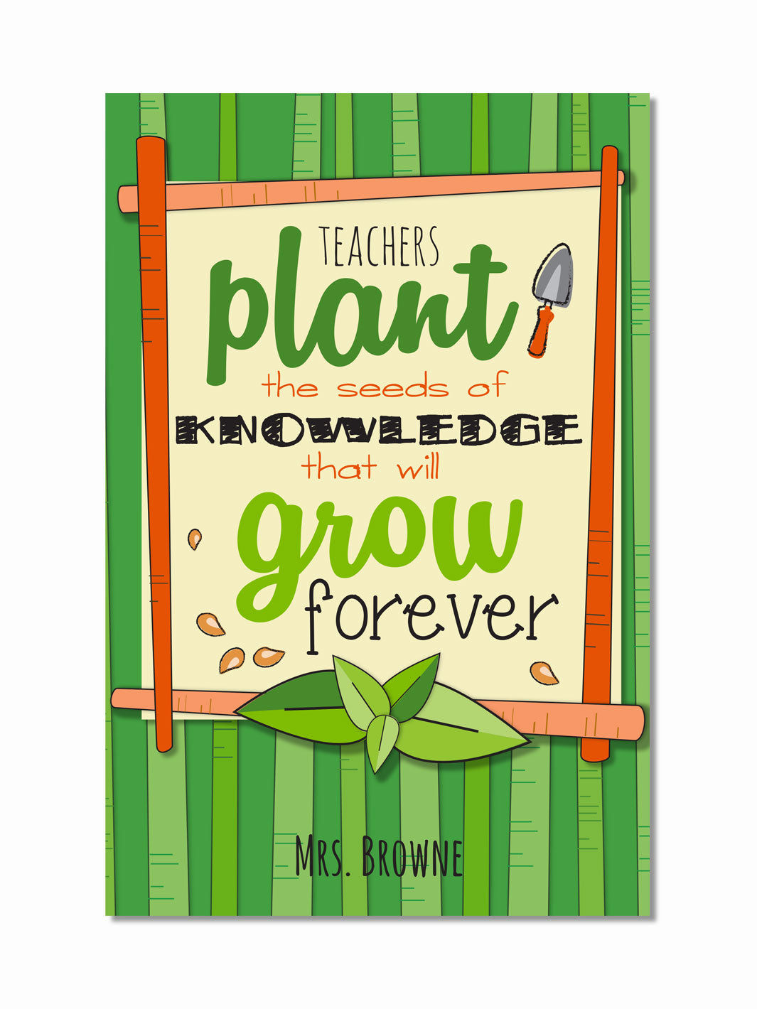 teachers plant seeds of knowledge Seeds of Knowledge Personalized Teacher Notebook